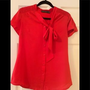 Red Limited Blouse with cute bow tie